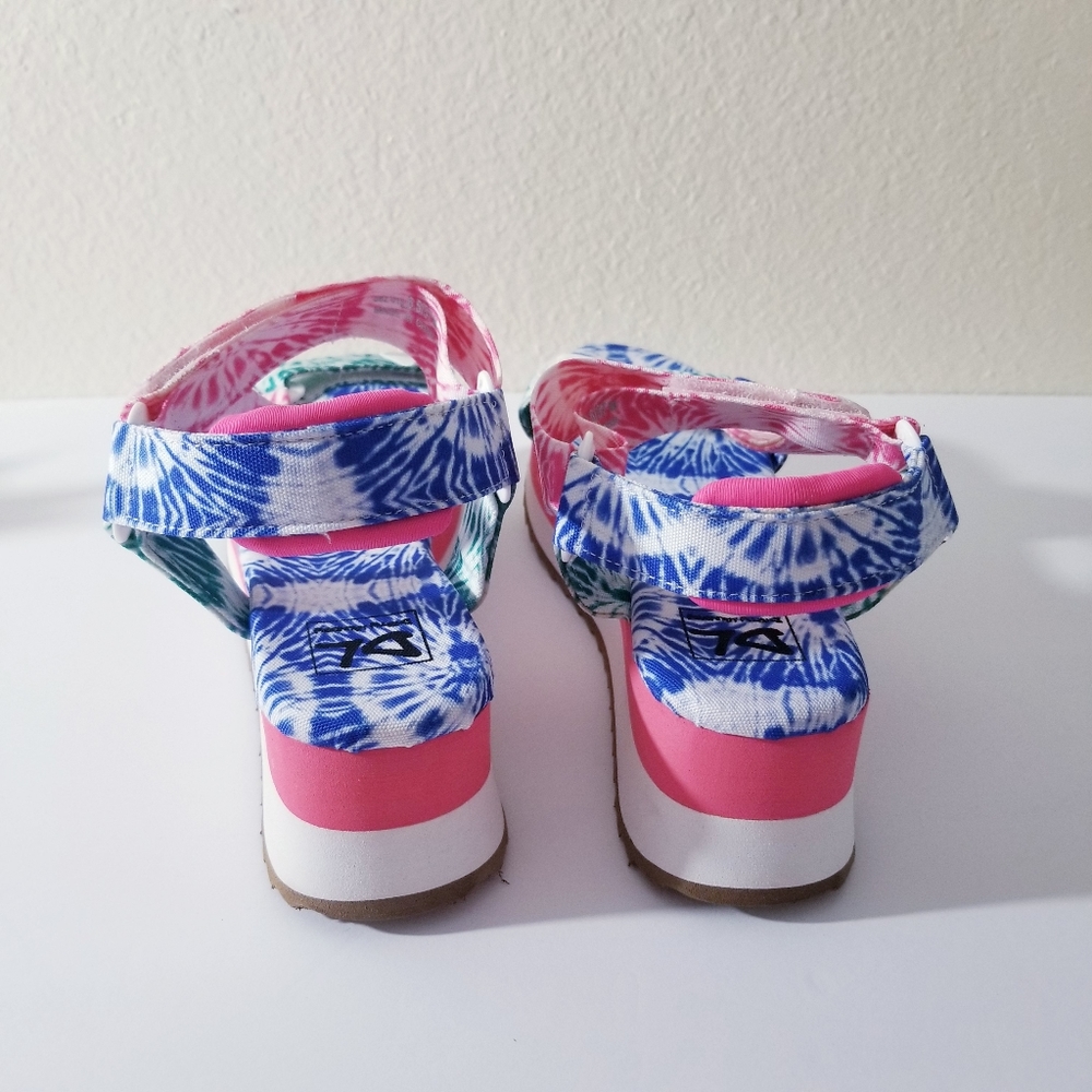 Dirty Laundry  tie dye wedge sandal - Picture 8 of 9